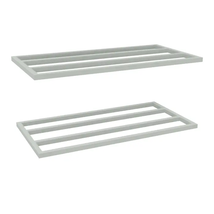 Lot de 2 traverses supplémentaires L. 100 x P. 50 cm acier galvanisé pour rayonnage tubulaire
