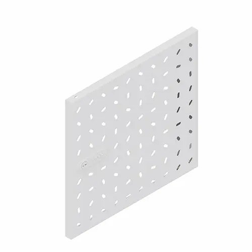 Porte métal lisse blanc  décor bonbon uni L. 37,4 x H. 34,9 mm avec serrure à code pour meuble multicases