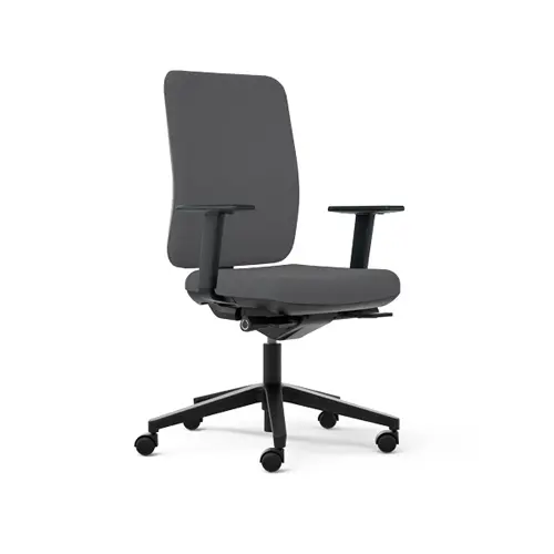 Siège Oscar tissu Xtreme CS gris moyen avec accoudoirs 1D mécanisme autorégulé