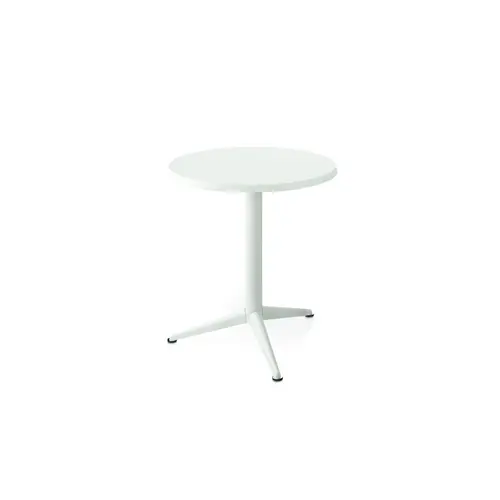 Table Outdoor D. 69 x H. 74,6 cm - plateau fixe et piètement métalliques blanc