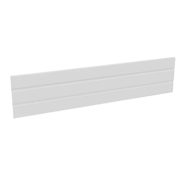 Voile de fond métal finition gris aluminium pour table L. 140 cm et angle 90° L. 135 cm Modulo 8.0