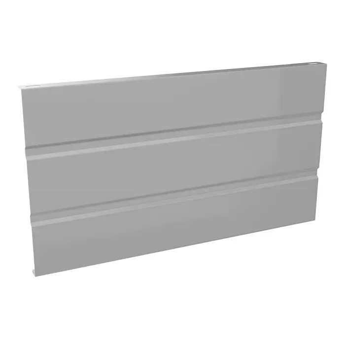 Voile de fond métal finition gris aluminium pour angle 90° L. 70 cm Modulo 8.0