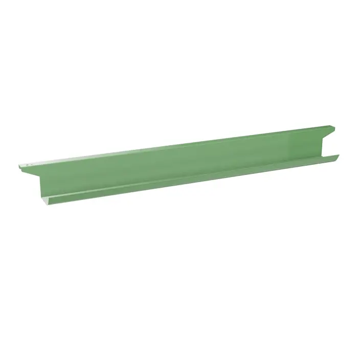 Goulotte électrification horizontale métal lisse vert pâle pour plan de travail L. 140 cm