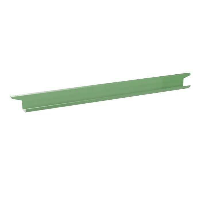 Goulotte électrification horizontale métal lisse vert pâle pour plan de travail L. 180 cm