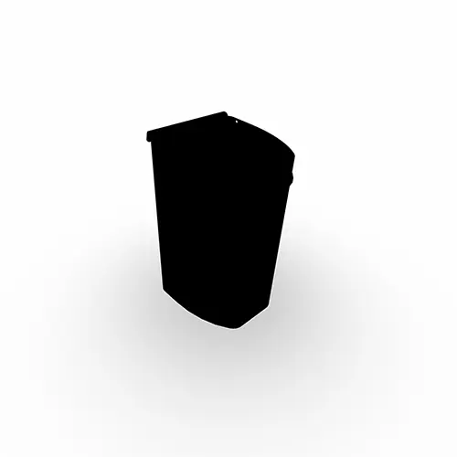 Bacs à déchets - 9 litres H. 34,6 x L. 17,3 x P. 23,6 cm coloris noir