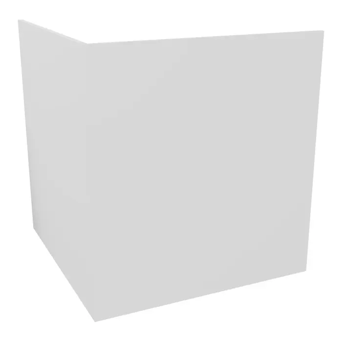 2 Habillages Guest ép. 19 mm mélamine blanc neige pour module haut angle 90° Droit ou Gauche