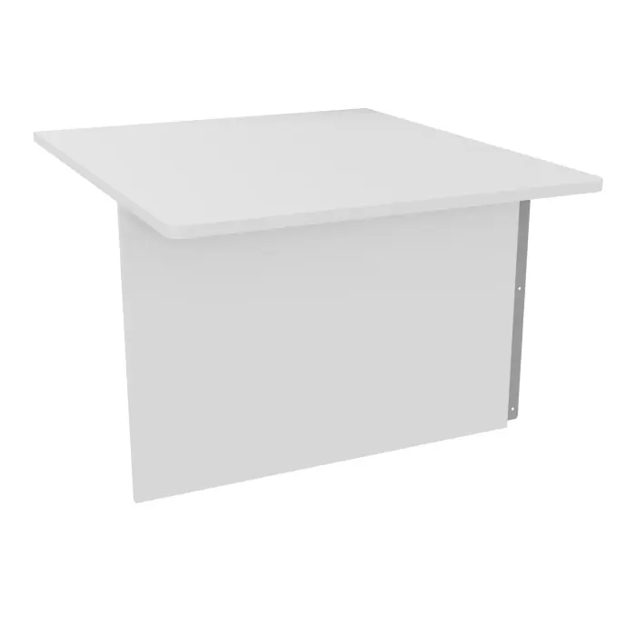 Module de banque d'accueil Guest PMR intermédiaire H. 74 x L. 100 cm plateau mélamine blanc neige structure mélamine blanc neige
