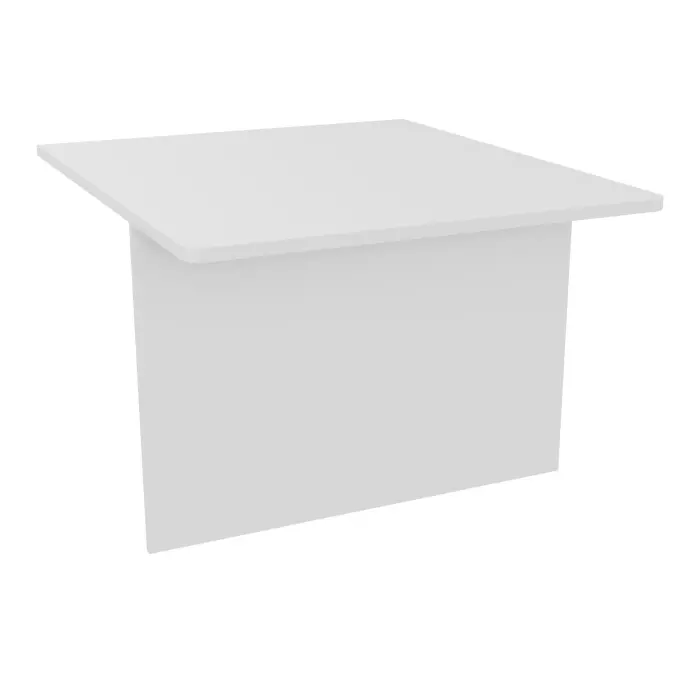 Module de banque d'accueil Guest PMR extremité gauche H. 74 x L. 100 cm plateau mélamine blanc neige structure mélamine blanc neige