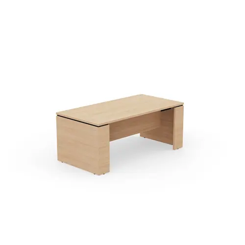 Bureau Kara rectangulaire L. 180 x P. 90cm mélamine Chêne naturel