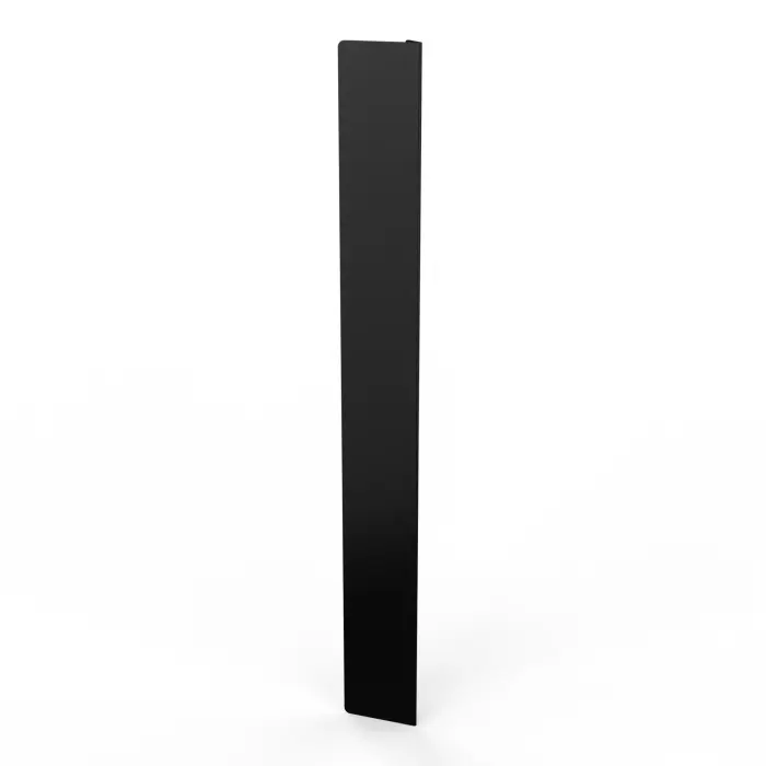 Carter amovible H. 55cm métal lisse noir
