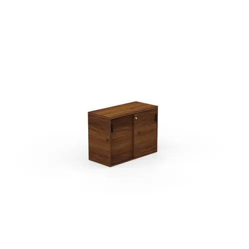 Armoire Kara H. 73,5cm mélamine noyer brun - 2 portes coulissantes