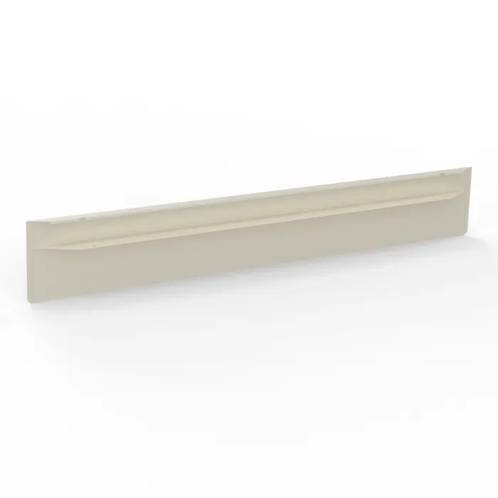 Voile de fond Karl L. 200 cm métal lisse blanc nacré