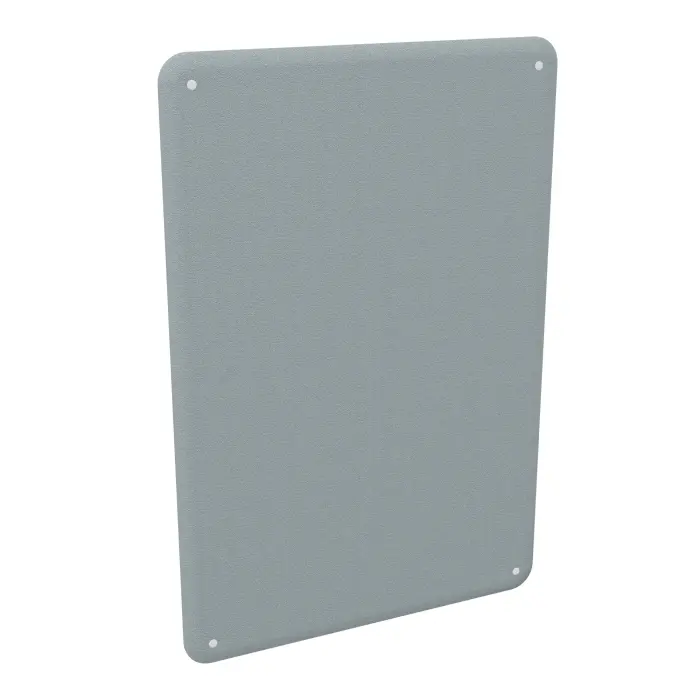 Cloison Solange bords arrondis H. 180 x L. 120 cm épaisseur 47 mm tissu Bondaï gris nuage
