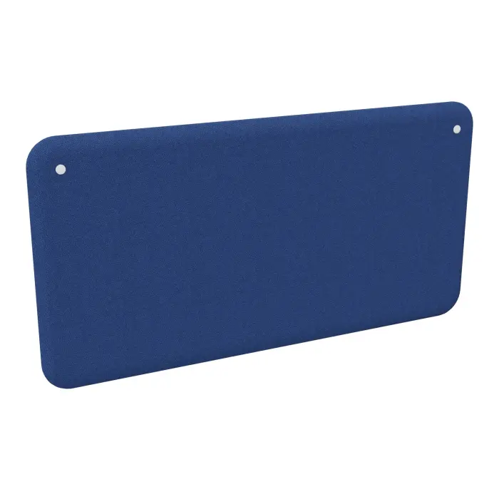 Panneaux écrans acoustique Solange bords arrondis H. 70 x L. 140 cm épaisseur 47 mm tissu CHILI Bleu minuit chiné