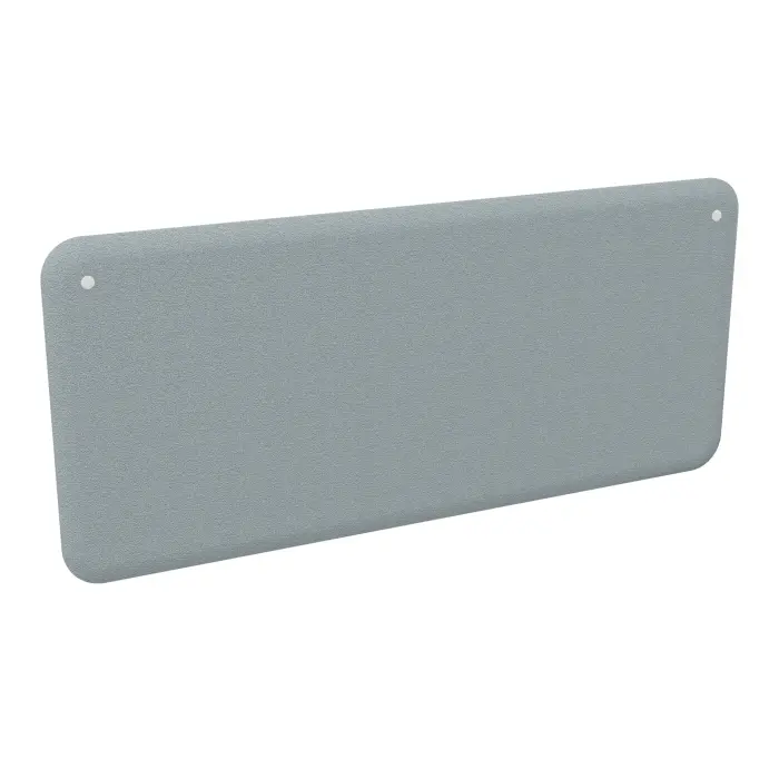 Panneaux écrans acoustique Solange bords arrondis H. 70 x L. 160 cm épaisseur 47 mm tissu Bondaï gris nuage