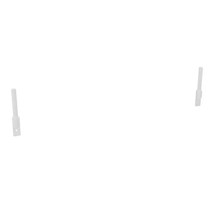 Jeu de pinces de fixation Solange métal lisse blanc pour poste Individuel - fixation latérale panneau H. 40 cm L. 80/100cm