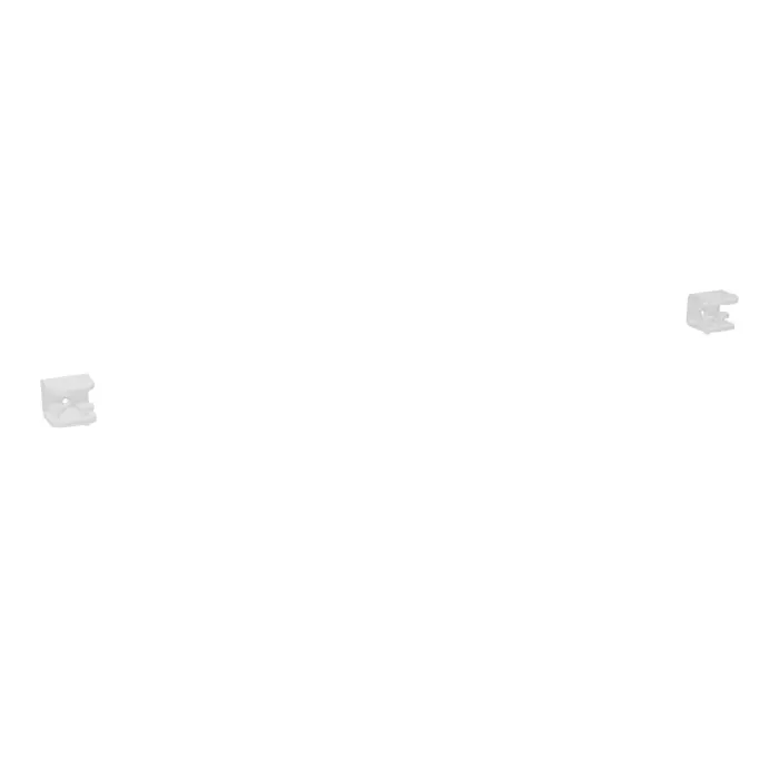 Jeu de pinces de fixation Solange métal lisse blanc pour poste Individuel - fixation frontale panneau H. 70 cm