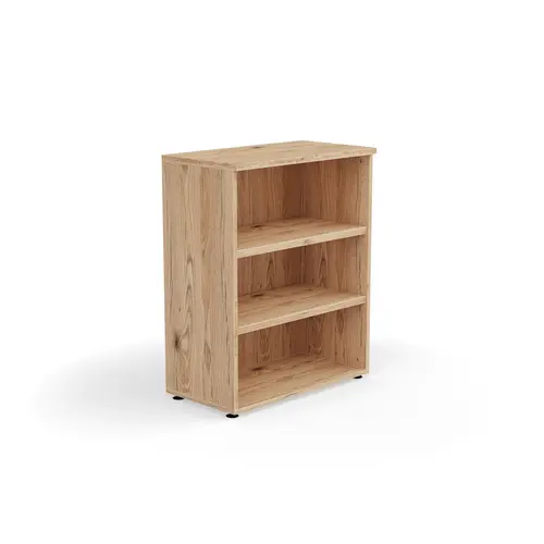 Armoire mélamine Armand 2 tablettes H. 100 x L. 80 x P. 43,2 cm sans portes - corps et top finition mélamine chêne Brunswick