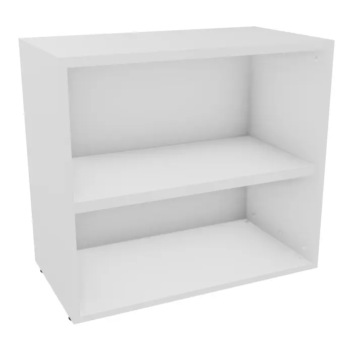 Armoire mélamine Armand 1 tablette H. 73,5 x L. 80 x P. 43,2 cm avec top structurel sans portes finition mélamine blanc neige