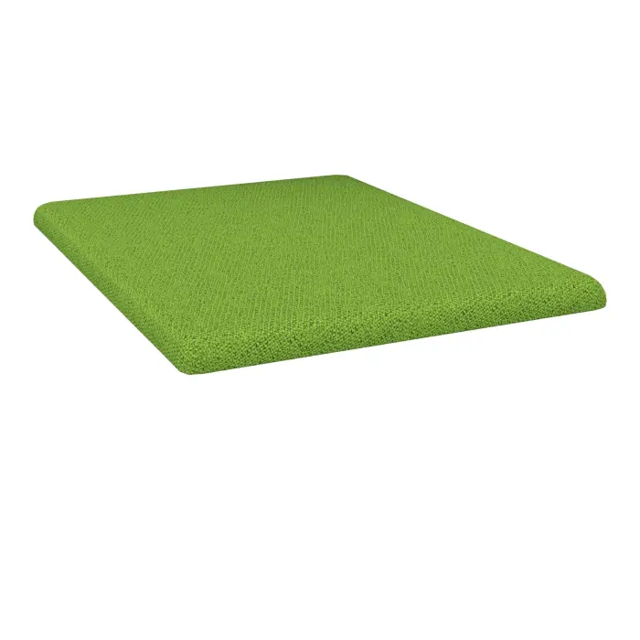 Coussin d'assise tissu CHILI Vert olive chiné pour caisson métal standard L. 42 cm