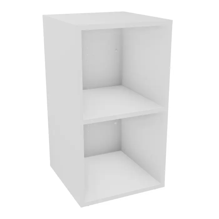 Camille structure mélamine blanc neige 2 cases verticales