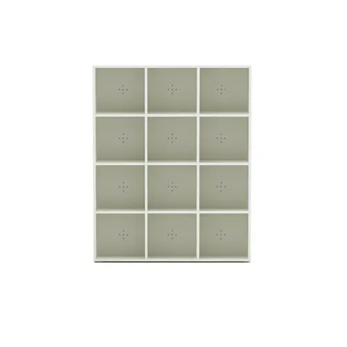 Camille structure 12 multicases mélamine blanc neige H. 149,1 x L. 120 x P.43,2 cm