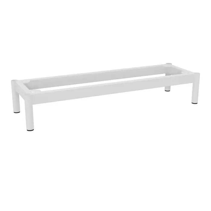 Camille socle métal lisse blanc H. 20 cm pied métal pour 9 ou 12 cases