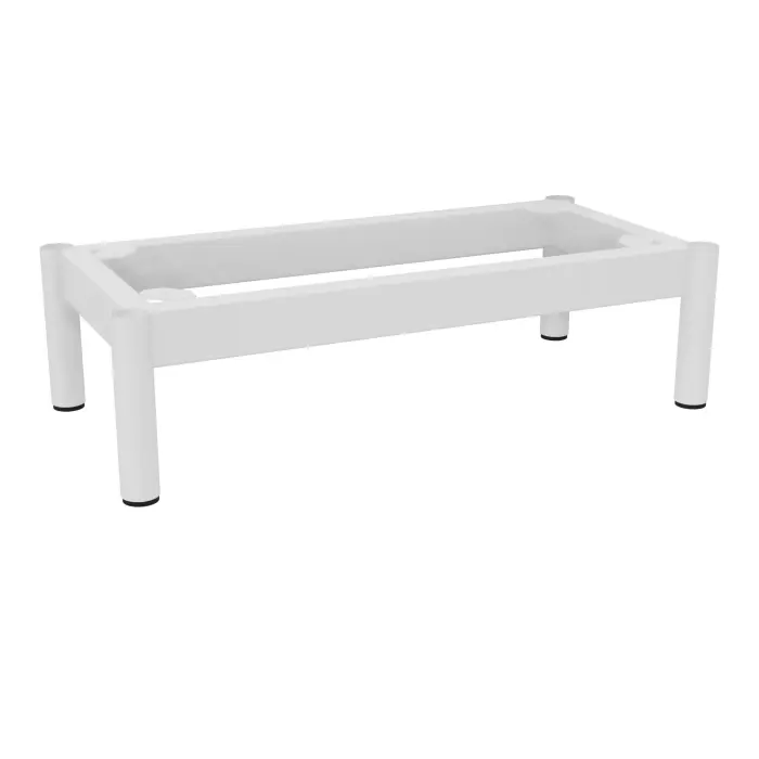 Camille socle métal lisse blanc H. 20 cm pied métal pour 4 ou 6 cases