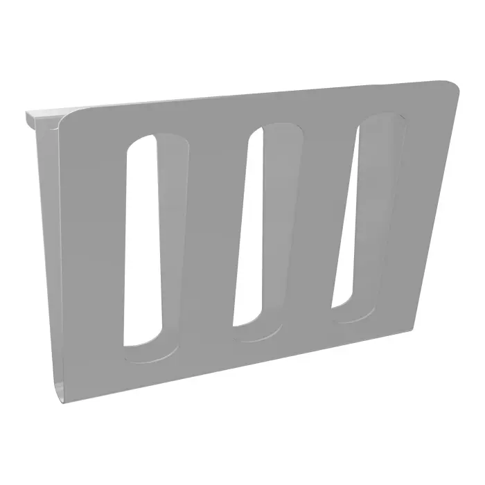 Support courrier métal lisse gris aluminium L. 30 x H. 29,4 x P. 7 pour portes simple metal avec fente courrier