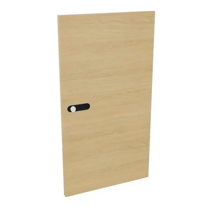 Porte Camille mélamine Chêne naturel 2 cases avec fente courrier fermeture à code