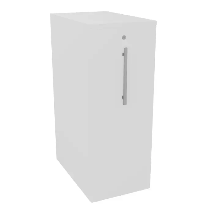 Caisson partagé Gustave hauteau comptoir H. 113,5 x L. 43,2 x P. 70 cm corps & top  mélamine blanc neige porte  mélamine blanc neige avec 2 portes de sécurité  blanc