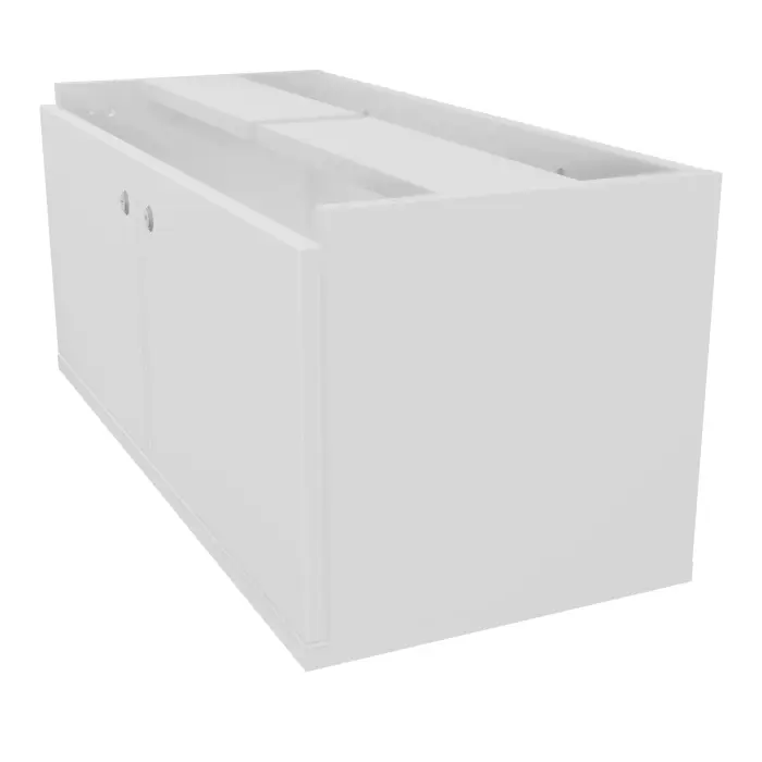 Bloc James mélamine blanc neige 2 portes mélamine blanc neige L. 82,5 x H. 35,5 x P. 36 cm