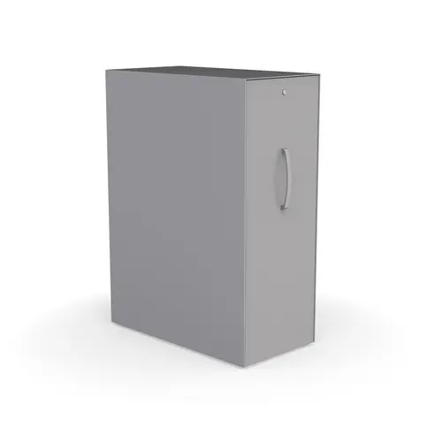 Caisson Tower H. 110 cm x P. 80 cm métal gris aluminium