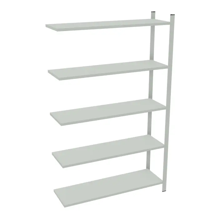 Element suivant rayonnage H. 200 cm x L. 120 cm  acier galvanisé 5 tablettes  acier galvanisé