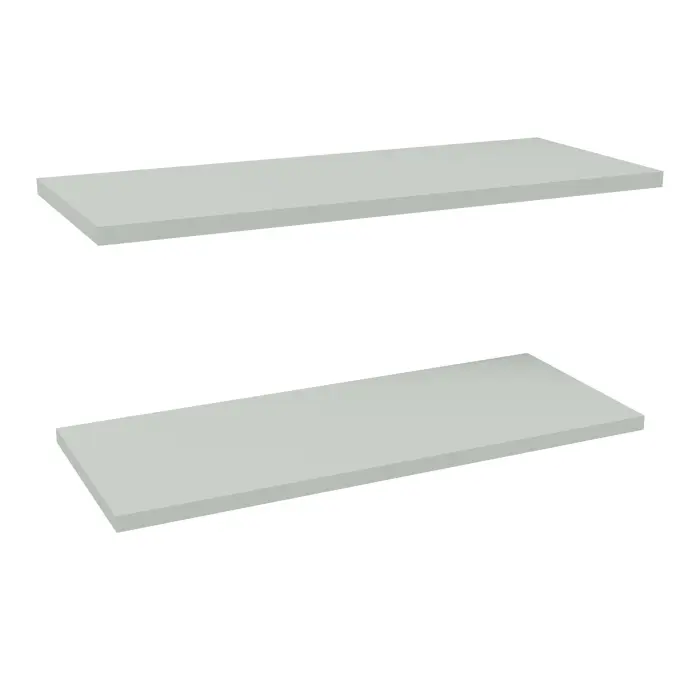 Lot de 2 tablettes  acier galvanisé L. 90 cm
