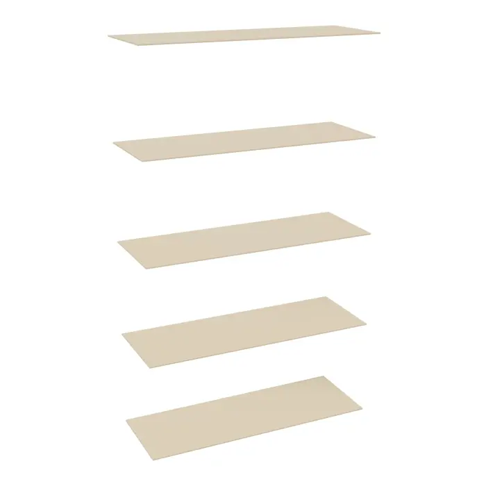 Lot de 5 dessus Isorel L. 100 x P. 35 cm pour rayonnage tubulaire