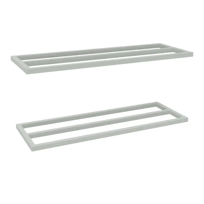 Lot de 2 traverses supplémentaires L. 100 x P. 35 cm acier galvanisé pour rayonnage tubulaire