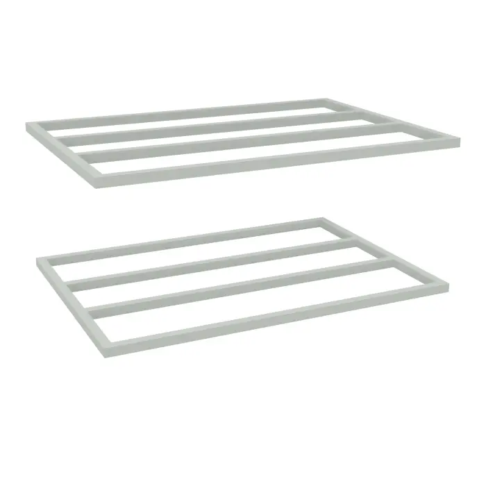 Lot de 2 traverses supplémentaires L. 100 x P. 70 cm acier galvanisé pour rayonnage tubulaire