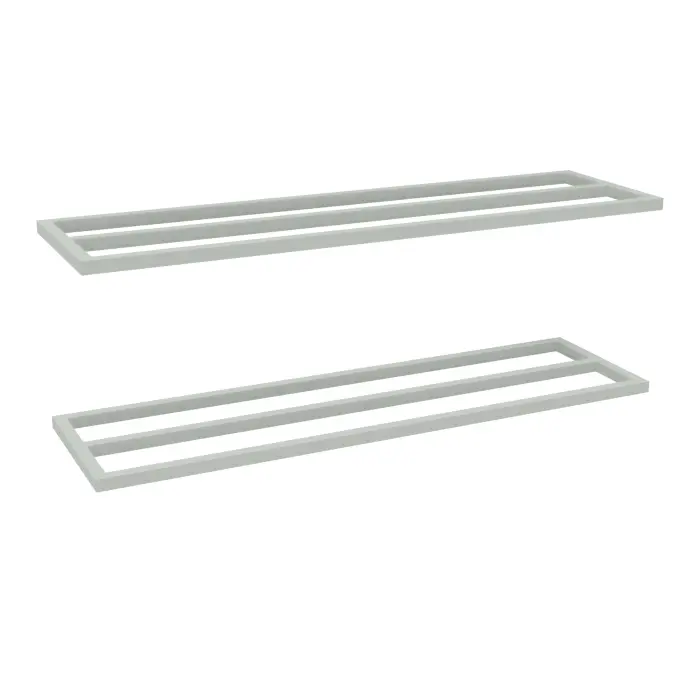Lot de 2 traverses supplémentaires L. 125 x P. 35 cm acier galvanisé pour rayonnage tubulaire