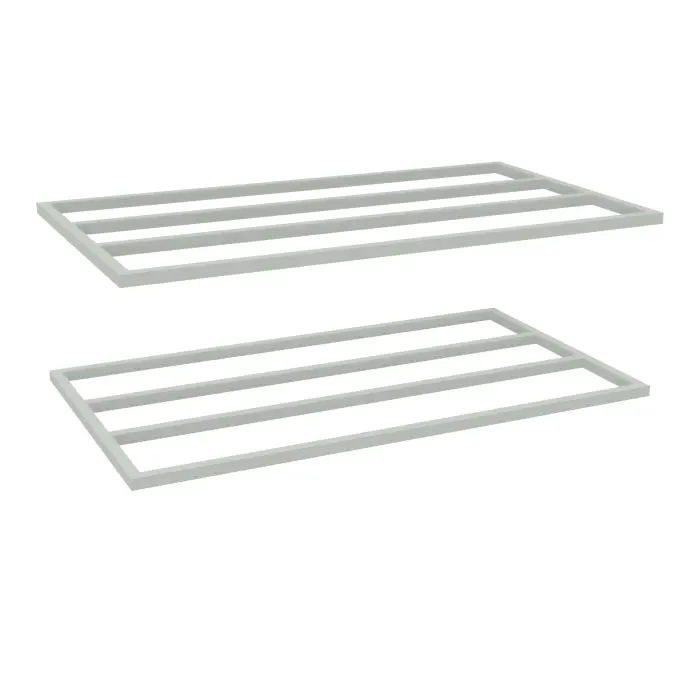 Lot de 2 traverses supplémentaires L. 125 x P. 70 cm acier galvanisé pour rayonnage tubulaire