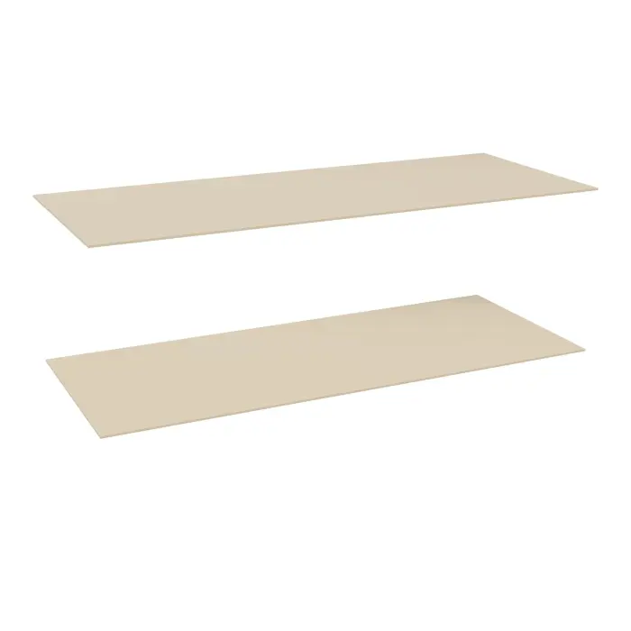 Lot de 2 dessus Isorel L. 125 x P. 50 cm pour rayonnage tubulaire