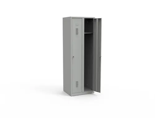 Vestiaire monobloc Industrie propre 2 portes - corps gris porte gris