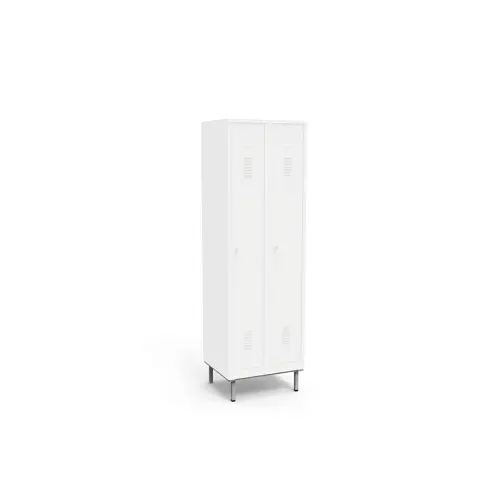Socles pieds L. 60 cm finition gris pour vestiaires
