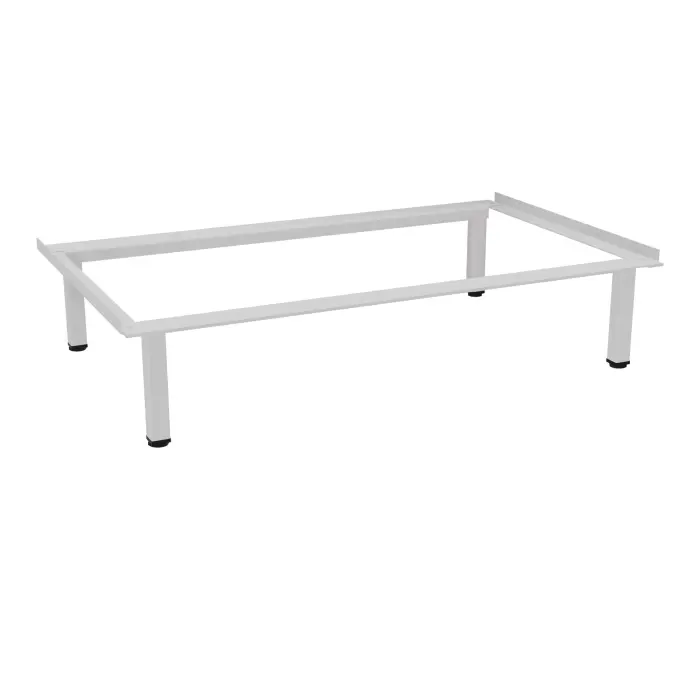 Socles pieds L. 80 cm finition gris pour vestiaires