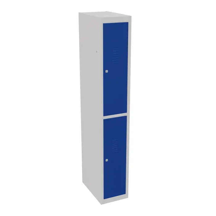 Vestiaire démontable 2 cases bleu élément départ gris