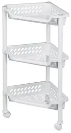 plast team Chariot de rangement, à 3 corbeilles, blanc