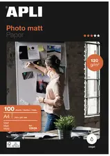 APLI Papier photo, A4, 120 g/m2, mat