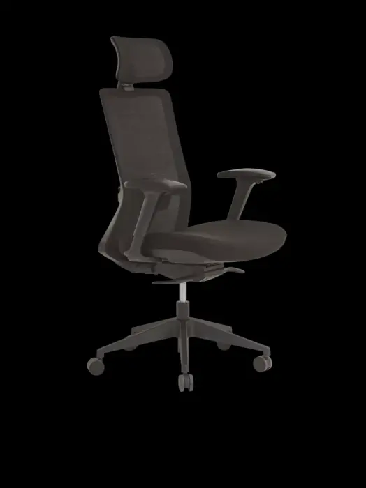 Têtière réglable en hauteur
Translation d'assise
Support lombaire réglable
Accoudoirs 3D « soft touch »
Dossier filet noir uniquement
Réglage de tension automatique, anti-retour
Lift. Pied nylon