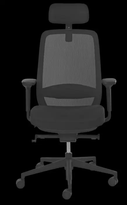 Têtière réglable en hauteur et en inclinaison
Dossier filet noir
Accoudoirs 4D
Assise très confortable, 90 mm d'épaisseur de mousse
Tension réglable par manivelle
Translation d'assise
Inclinaison de l'assise réglable (position assise négative possible)
Lift classe 4
Pied nylon, roulettes Ø 60 mm