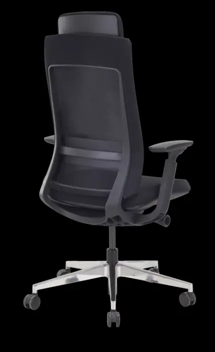 Translation d'assise
Réglage de tension automatique
Dossier filet
Support lombaire réglable, têtière réglable en hauteur
Accoudoirs réglables 3D, manchettes soft touch
Coloris noir uniquement, non classé au feu
Lift Classe 4. Pied nylon.
Roulettes Ø 60 mm